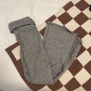 Grey flare leggings